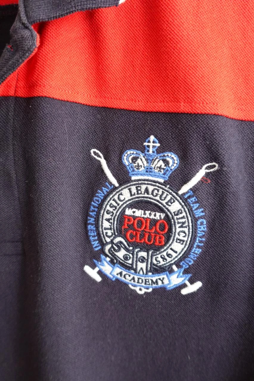 Polo masculino bordado USA Cup azul marinho e vermelho 5XL – photo 7